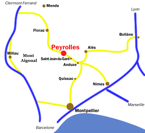 Plan de situation, Peyrolles